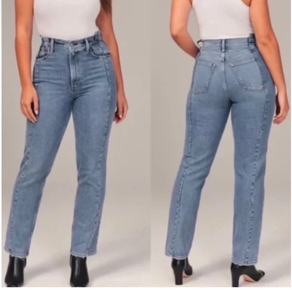 Abercrombie & Fitch the 90s Straight Ultra high rise curve love 24 short